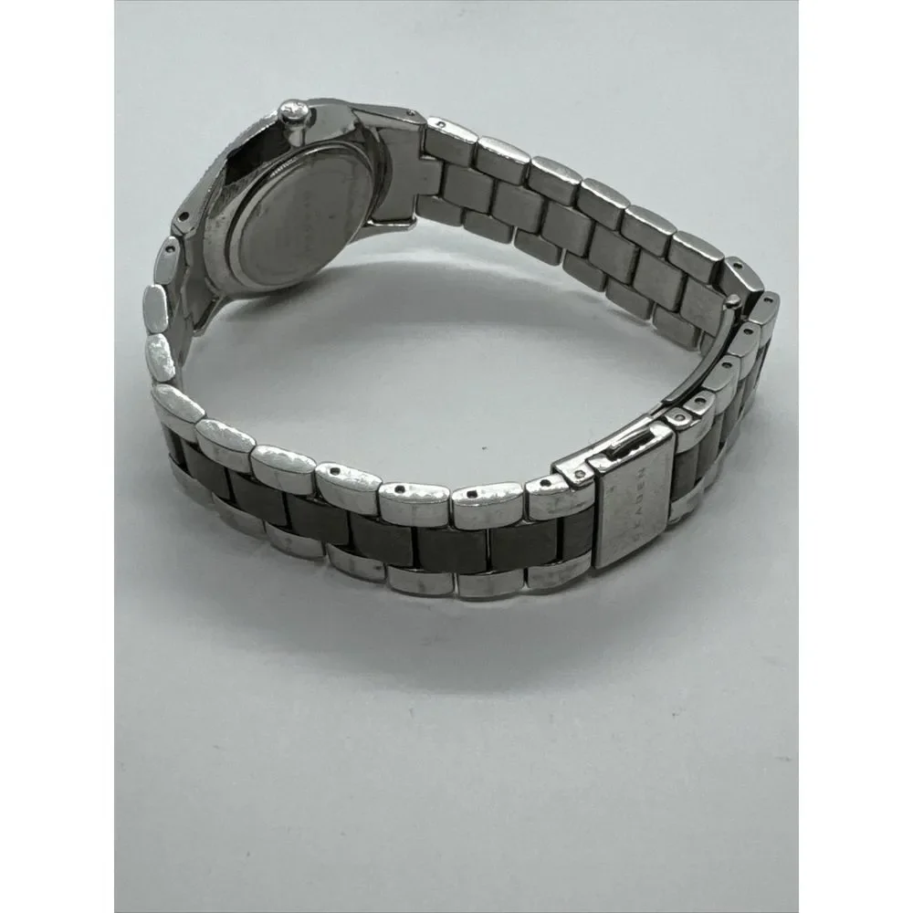 Skagen 347SSMX Women's Stainless Steel Analog Black Dial Quartz Watch JNA770